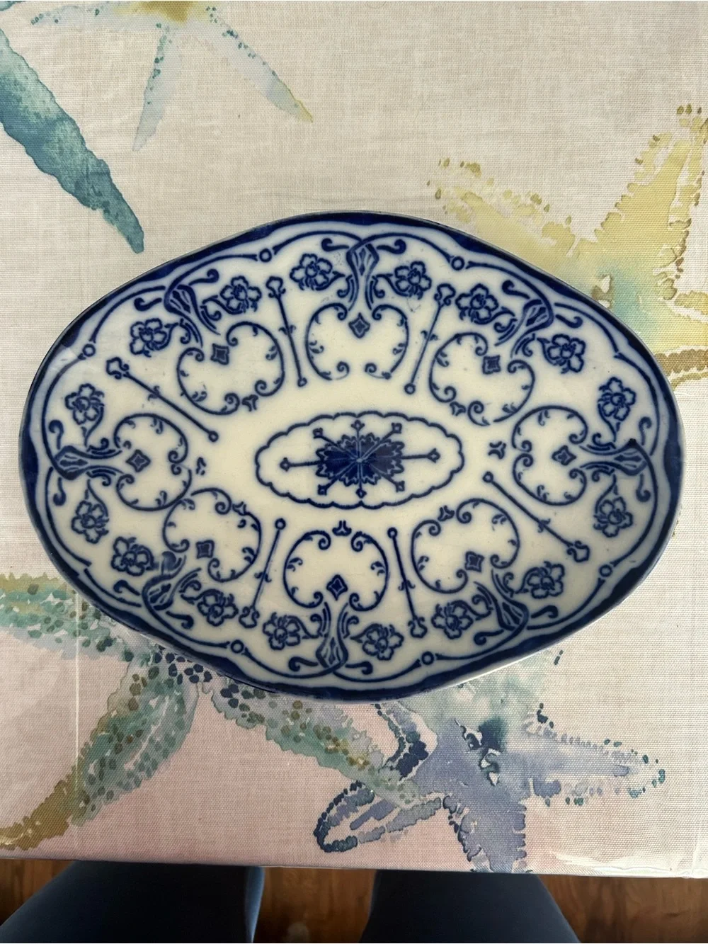 10” x 8” Blue Danube Platter Plate Made in Japan